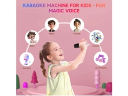 Mini máquina de karaoke para niños, altavoz Bluetooth portátil con 2 micrófonos inalámbricos, juguete de regalo de cumpleaños para Yizhood