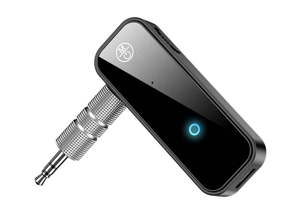 Sistema de receptor de audio Bluetooth Adaptador inalámbrico Bluetooth 3.5mm AUX RCA Cable Receptor de audio inalámbrico (Negro)