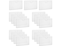 Juego De 36 Portatarjetas Autoadhesivos - Bolsillos Transparentes Para Fichas (11 X 6 Cm)