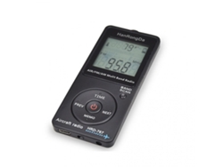 Radio multibanda FM/AM/aérea para aeronaves con receptor de radio, pantalla LCD negra y botón de bloqueo Gusshious