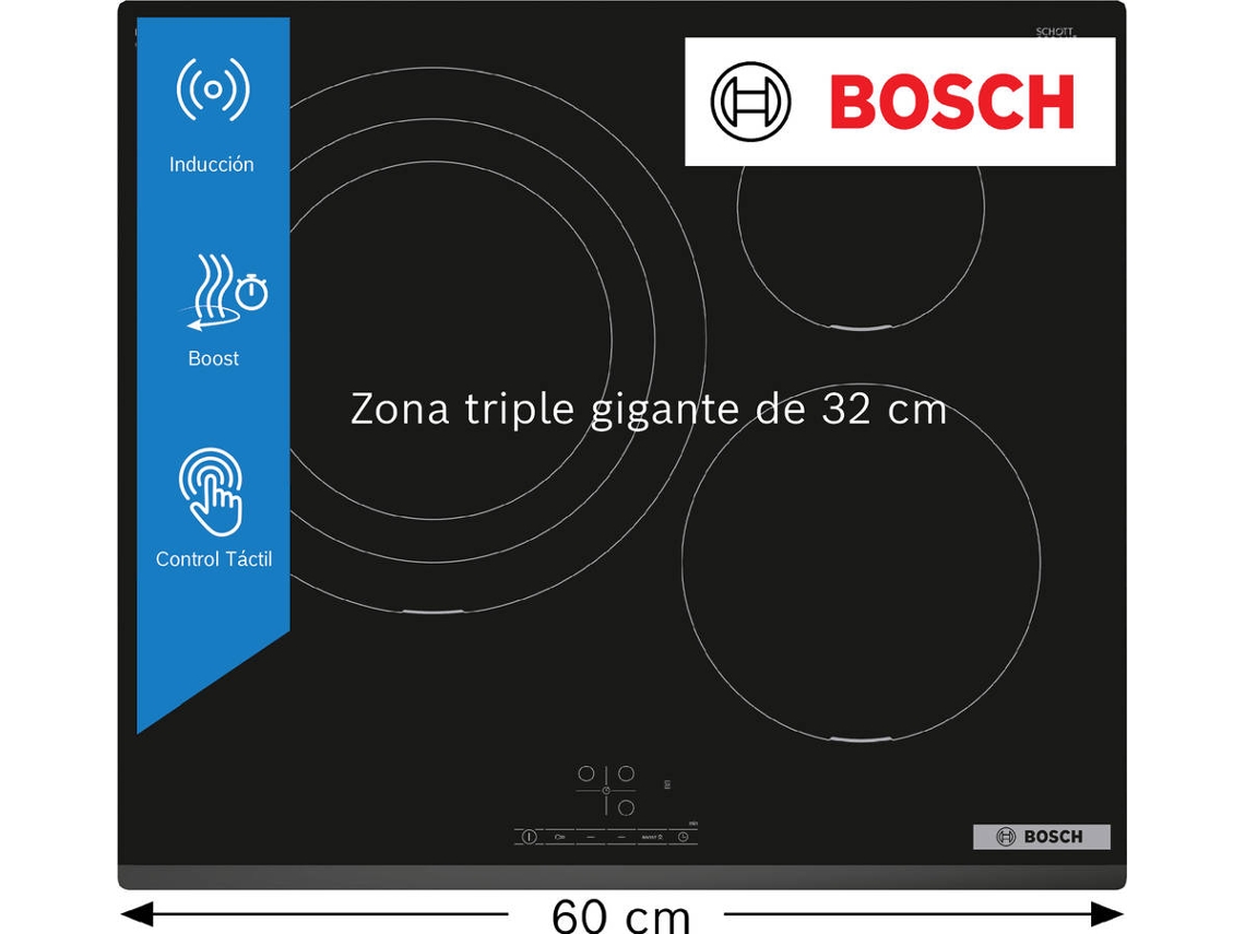 Placa de Inducción BOSCH PID631BB5E (Eléctrica - 59.2 cm - Negro)