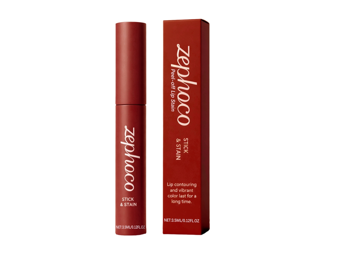 Lápiz labial despegable de color marrón rojizo de Zephoco