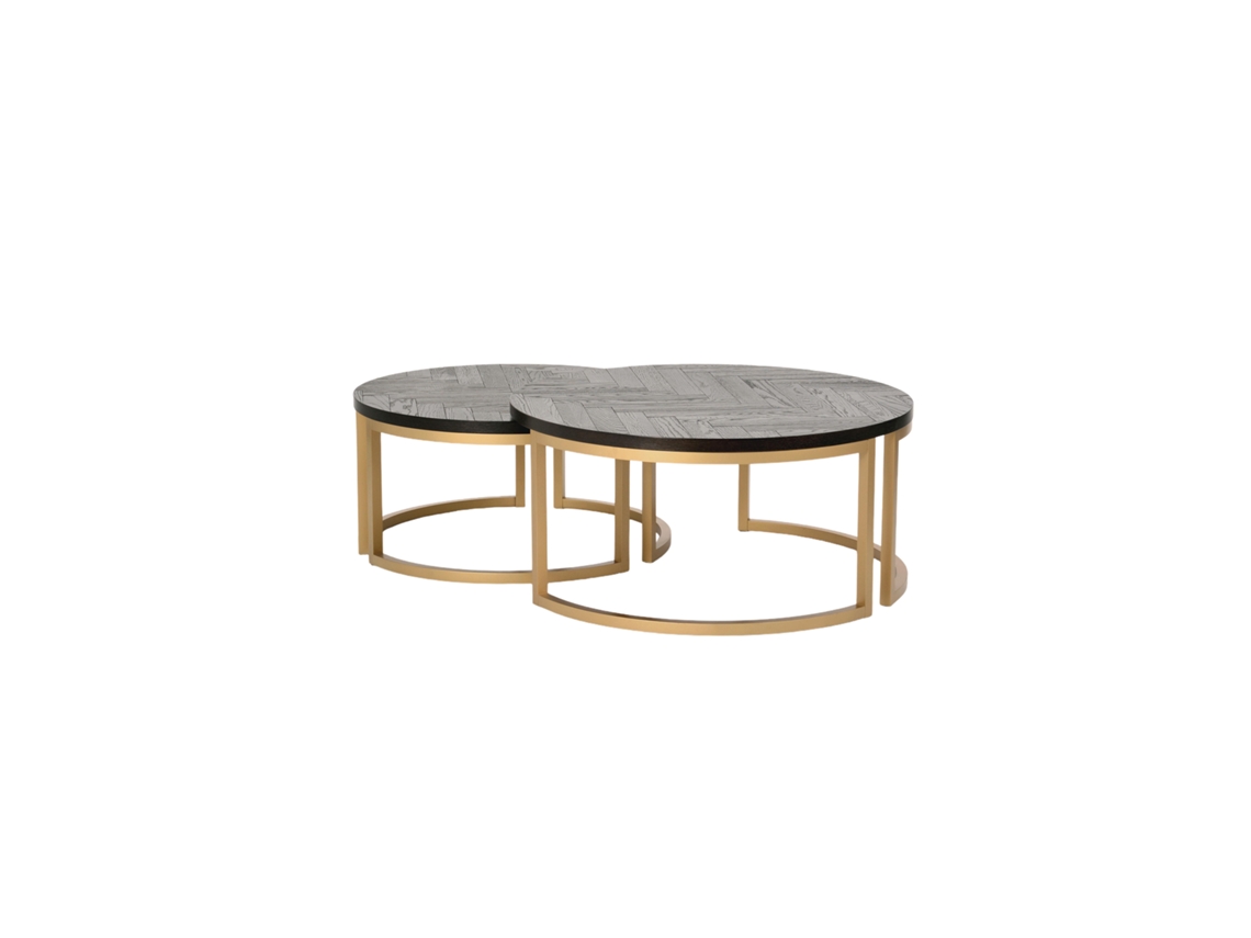 Mesa De Centro FURNLUX Premium Seville (Negro, Madera Maciza - 90X90X42 Cm)