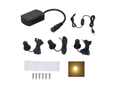 Mini focos LED USB de 5 V para escaparates, iluminación ajustable de 1 a 3 LED CHABERLU