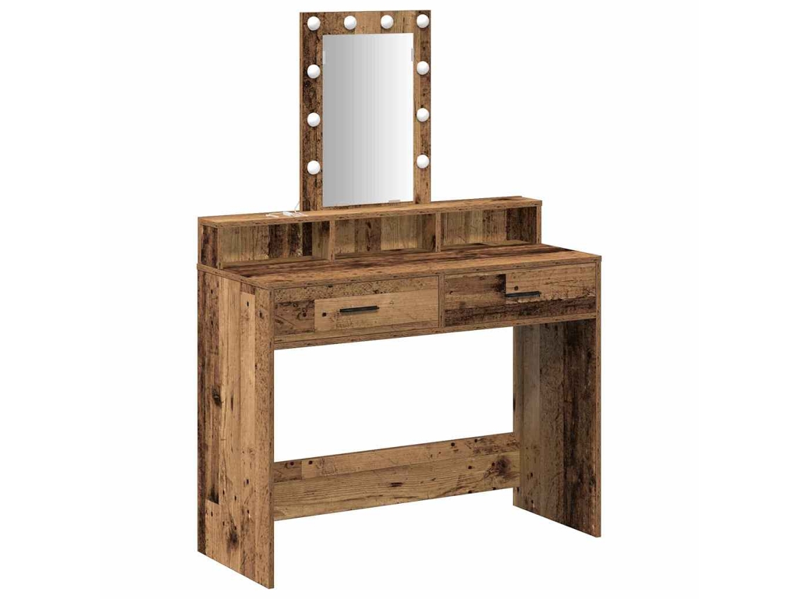 Mesa Tocador | Mesa De Vestidor Marrón 100 X 41 X 140 Cm Madera De Ingeniería