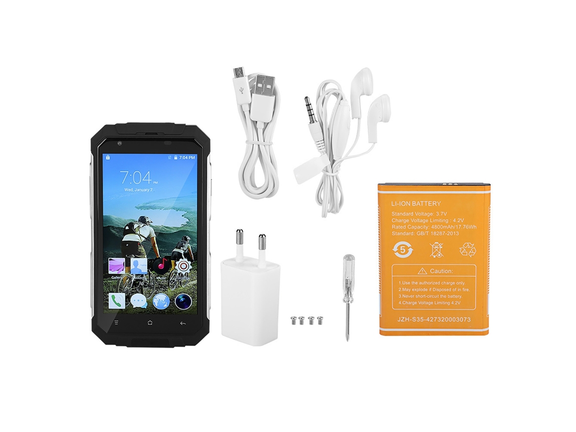 Teléfono Móvil Quad Core 1+8 Con 4800mah, Doble Sim, Resistente A La Polvo, Smartphone Negro