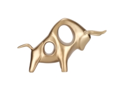 Escultura decorativa de toro Tauro en resina para el hogar y joyería