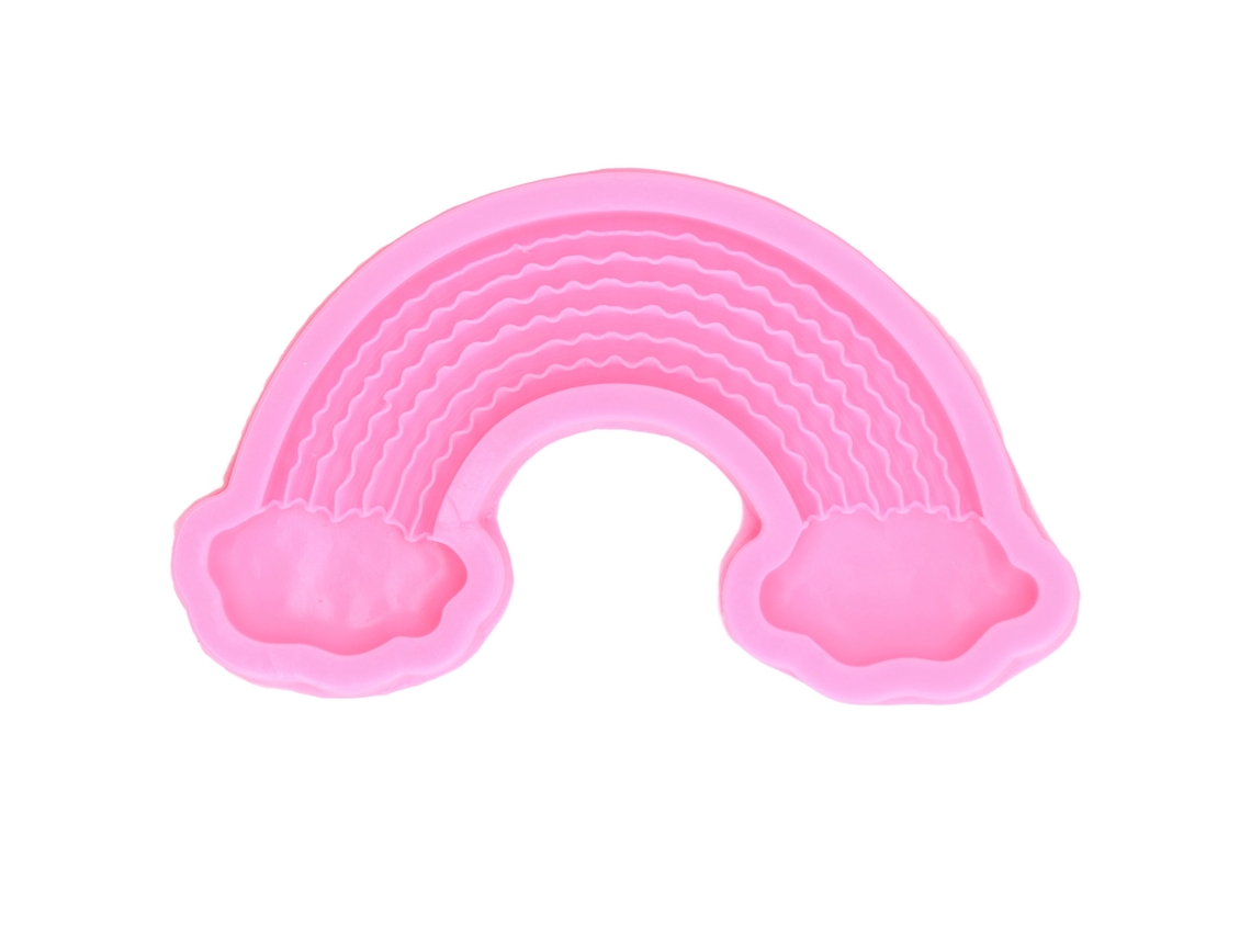 Moldes de silicona con forma de nube arcoíris para decorar pasteles y chocolate.