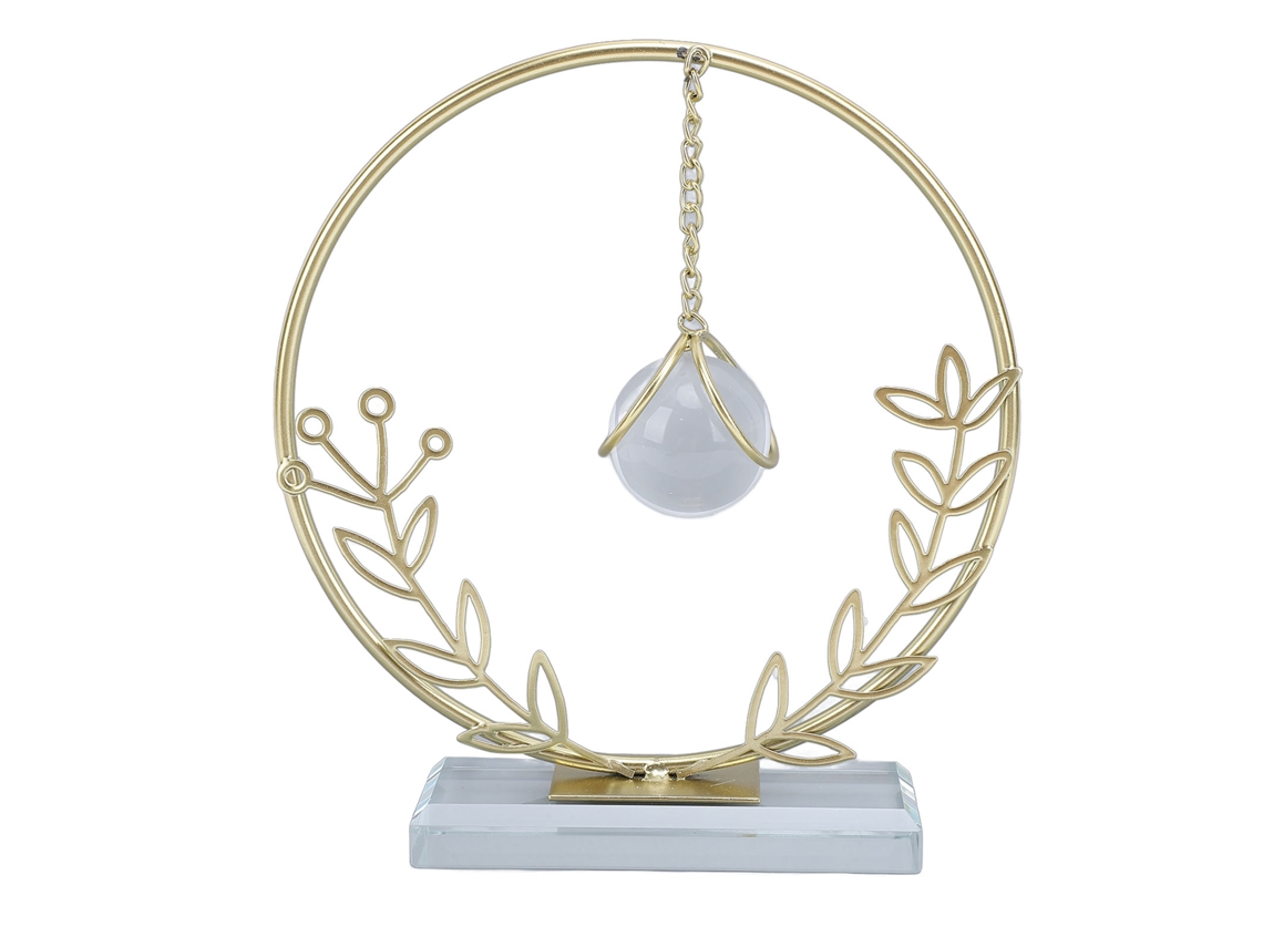 Bola de cristal de metal metalizado para decoración de mesa y hogar