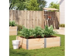 Jarrón/maceta de jardín de 150 x 100 cm, madera maciza de pino, DKD Home Decor