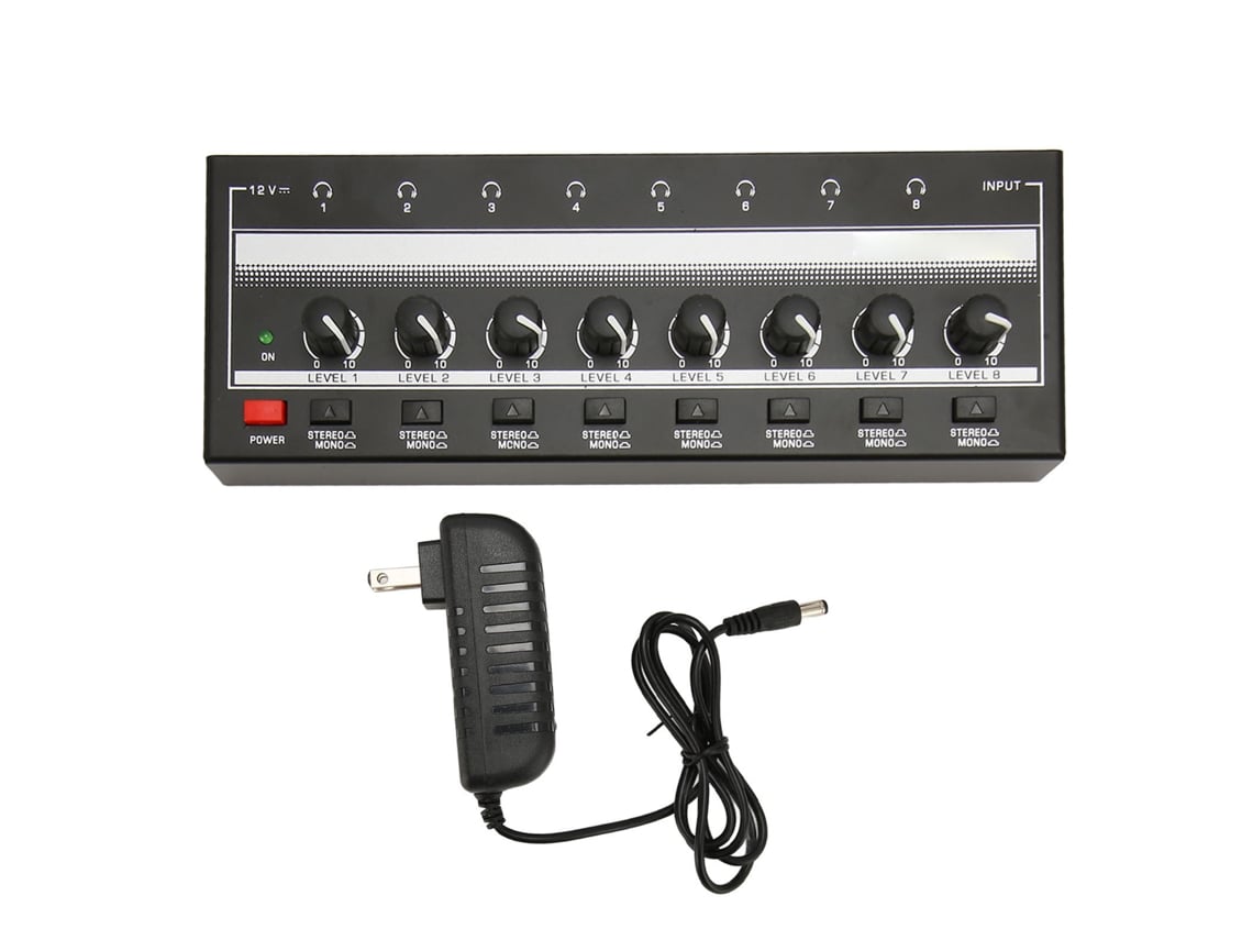 Amplificador De Auriculares Estéreo De 8 Canales Con Control Independiente Para Uso En Estudio Y Escenario.