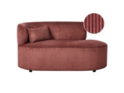 Chaise longue izquierda Beliani Vanvey en pana roja 147x78x73