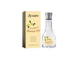 El aceite de masaje de frangipani de Zyvarn hidrata la piel.