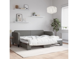Sofá Cama Nido Tela Gris Oscuro 80x200 Cm