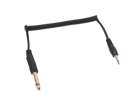 HURRISE Cable En Espiral De 6,35 Mm A 3,5 Mm Retráctil Chapado En Oro Para Pc Portátil Mp3