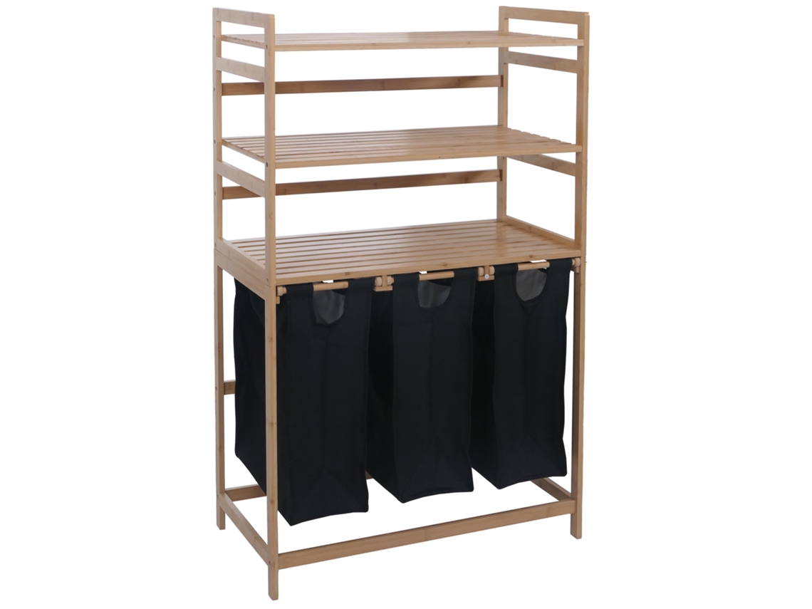 Lote de 3 Paniers à Linge Pratiques Pour Salle De Bain Avec Étagères 125