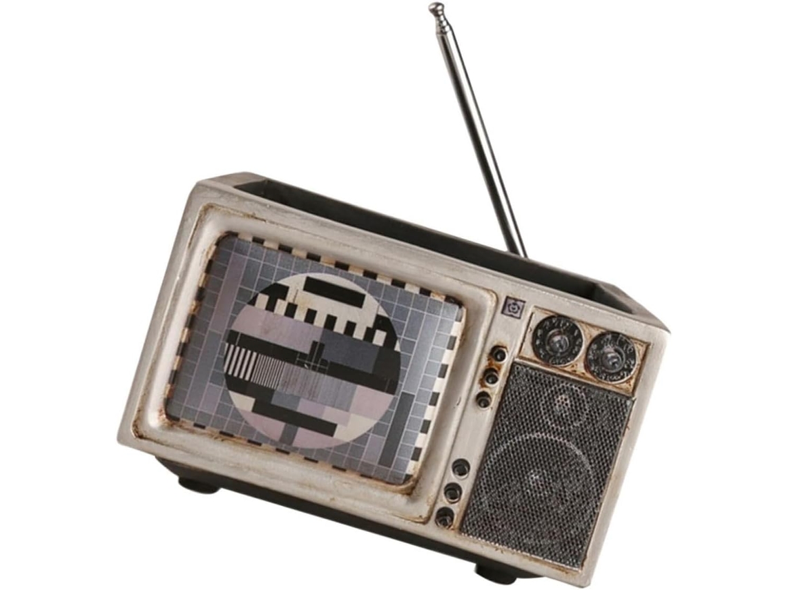 Maceta De Resina Con Forma De Televisor Retro Para Decoración Práctica.