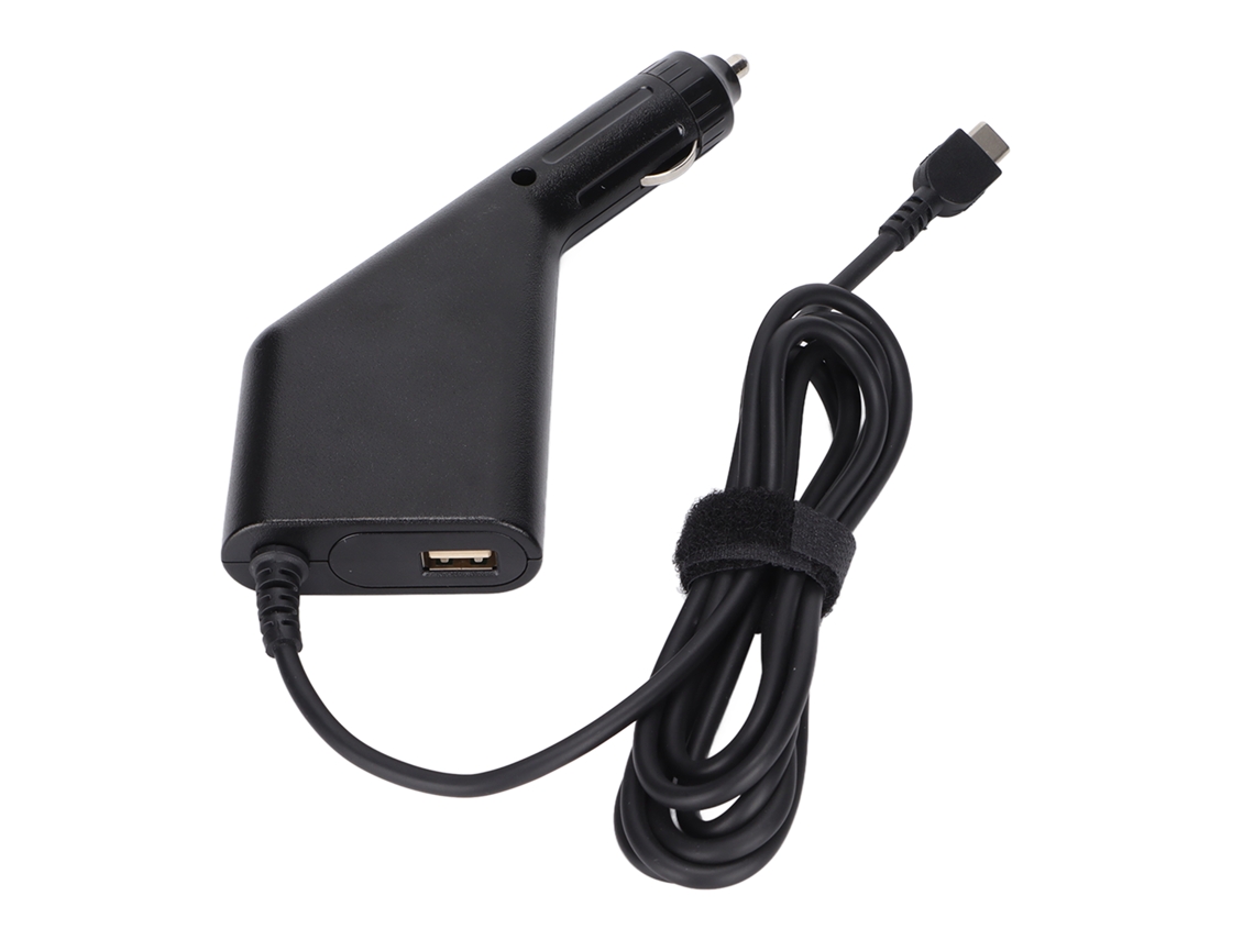 Adaptador para coche con funciones de protección, chip inteligente, carga rápida PD65W QC18W para portátiles, SUV, quads y autocaravanas.