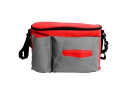 Bolso Cambiador Impermeable Con Gancho Antideslizante Para Cochecito Y Hombro - Gris Naranja