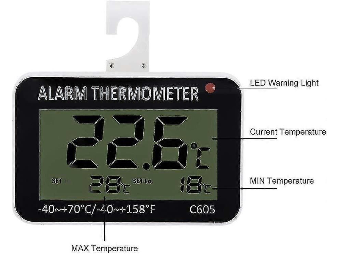 Termômetros Para Geladeiras Poluição Digital Para Atmosfera De Geladeira Com Grande Display Lcd