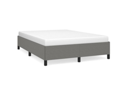 Maison Exclusive - Estructura De Cama Sin Colchón, Gris Oscuro, 137 X 190 Cm, Tela