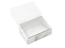 Cortador de cinta adhesiva blanca para pestañas postizas, dispensador de cinta, herramienta de corte práctica, 1 unidad. GOKOCO