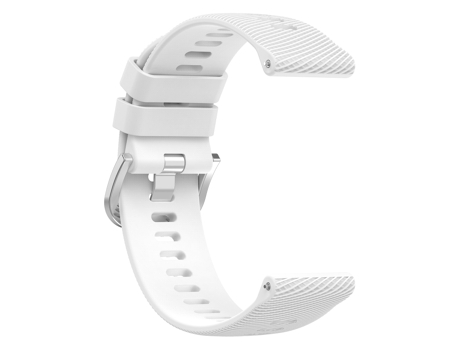 Correa de reloj inteligente para Garmin VivoMove Luxe 20 mm Silicona de color sólido con textura cruzada (Blanco)