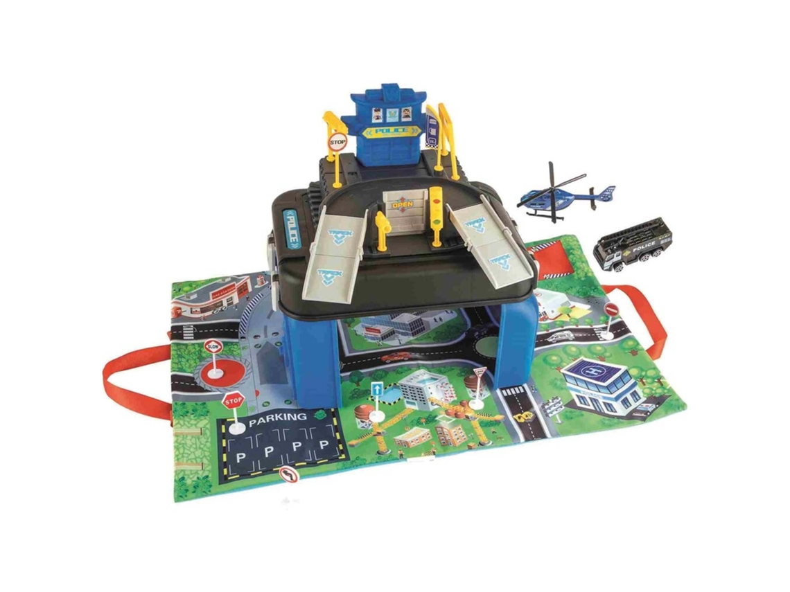2 En 1 Mochila Y Playset Policia O Bombe MOTOR PLANET