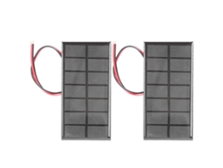2pcs Paneles Solares Mini Epoxi 3.5v 250ma Célula Polisilicio Cargador Con Cable 30cm Diy