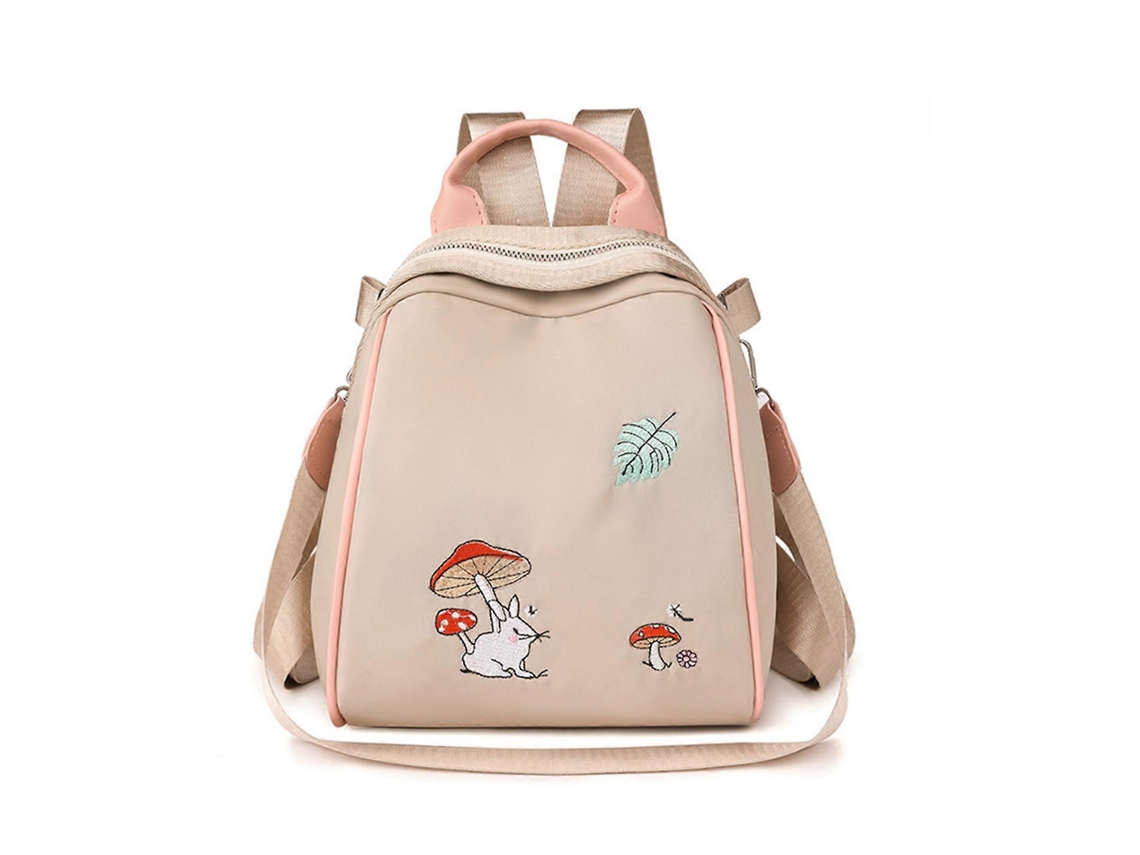 Mochila impermeable para mujer, bolso de hombro ligero para viajes, ideal para el trabajo, la universidad y el uso diario, en color caqui.