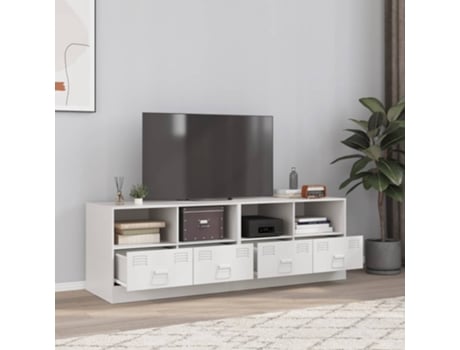 Muebles para TV 2 unidades acero blanco 67x39x44 cm