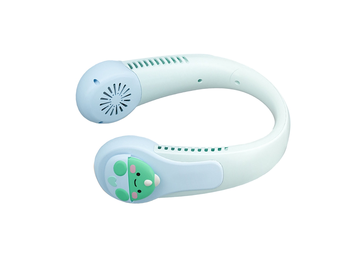 Ventilador De Cuello Portátil, Silencioso, Recargable Por Usb Y Con Diseño De Dragón De Dibujos Animados, Ideal Para Niños Y Adultos.