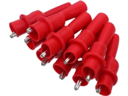 Juego 10 Pinzas Cocodrilo Rojas Aisladas Pruebas