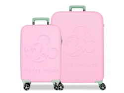 Disney Juego De Maletas Abs Mickey Crazy Trip Rosa