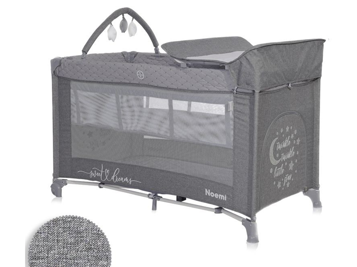 Cuna de Viaje NOEMI PLUS (2 niveles) cool grey LORELLI