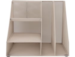 Organizador de escritorio apilable de malla metálica para la escuela/oficina, con 3 bandejas y 2 portavasos de Gokoco