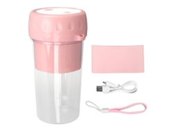 Taza Batidora Portátil Usb De 300 Ml, Abs Ps, Multifuncional, Rosa, Para El Hogar Y La Oficina.