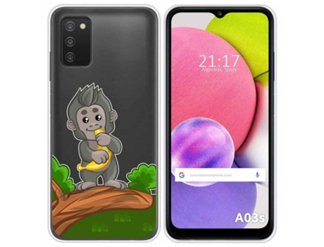 Carcasa Samsung Galaxy A03s TUMUNDOSMARTPHONE Dibujos Transparente Multicolor
