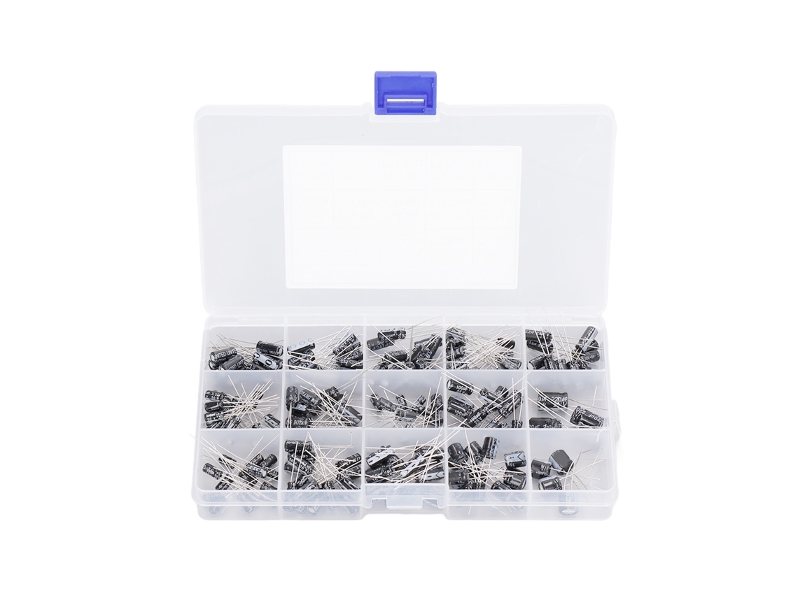 Kit De 215 Condensadores Electrolíticos De Aluminio, De 0,1 Μf A 330 Μf, Para Radio/televisión.