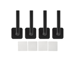 4 ganchos adhesivos para sombreros y estante de pared para sombreros