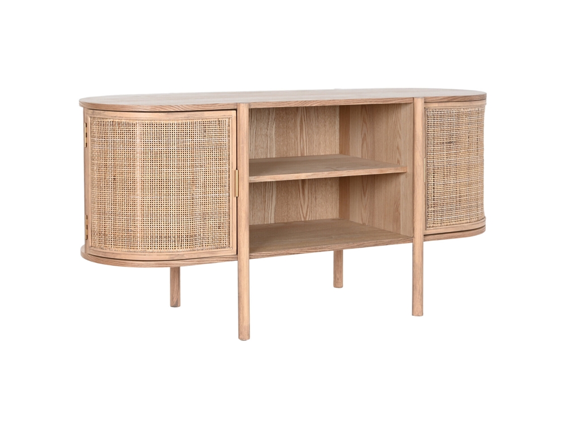 Mueble Tv Rubberwood Ratán Natural 120x43,5x60cm