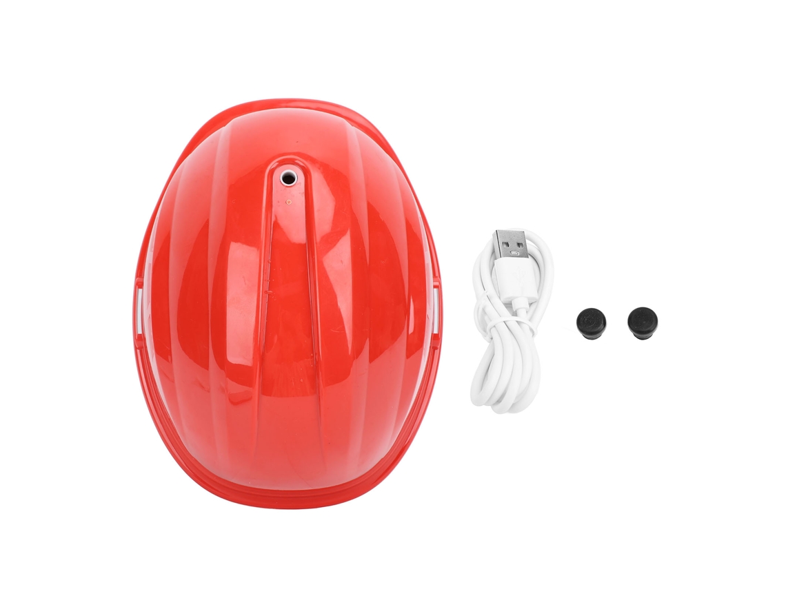 Casco De Seguridad Ventilado Con Dos Ventiladores, Pantalla Digital, Resistente A Impactos, Impermeable, Resistente A La Luz, Para Construcción/transporte.