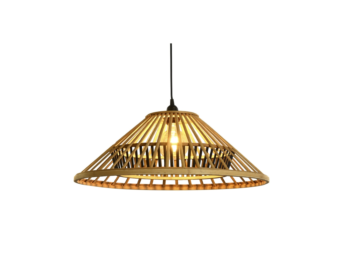 Lampara Techo Bambú Natural Marron 60x60x26cm
