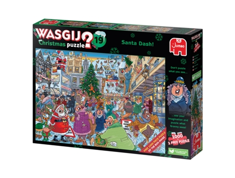 Puzzle Wasgij Christmas 19 Santa Dash! 2x1000pcs (1 for free) rompecabezas 1000 pieza(s) Humor