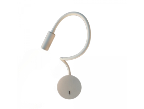 Lámpara de pared para cabecera Lámpara de lectura de 3W Lámpara de pared retráctil creativa nórdica de generación simple (blanco, sin enchufe)