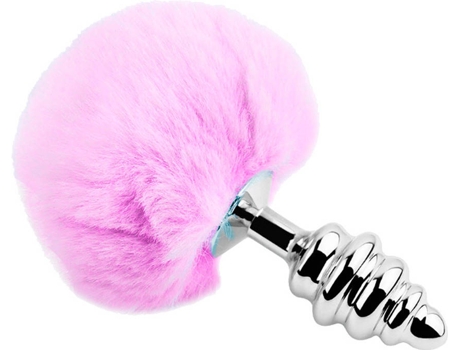 Plug Anal ALIVE de Metal con Pompom (Talla: L - Lilás)