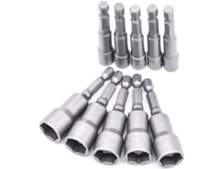 10 Piezas Llave De Entrante Hexagonal Magnética 6-19mm, Llave De Tornillo Para Taladro (acero Cromovanadio)