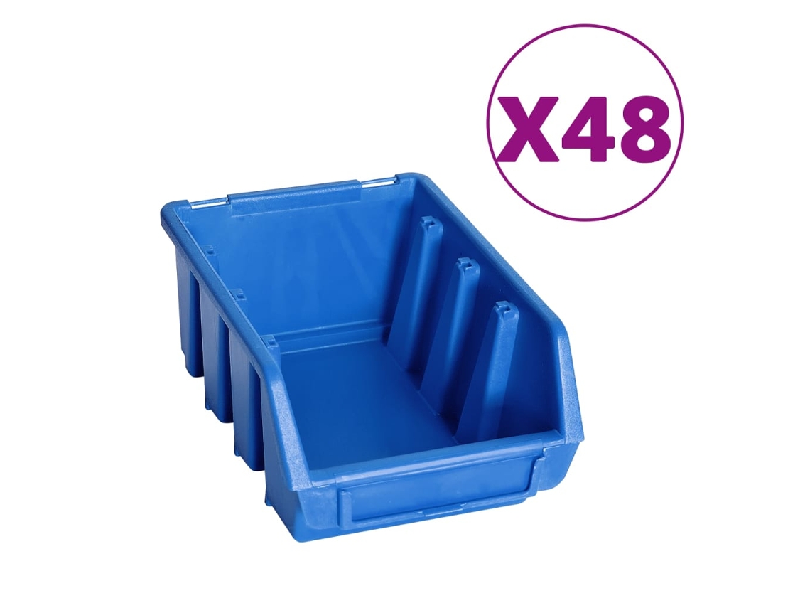Juego de caja de almacenamiento de 128 piezas con paneles de pared azules y negros EXCLUSIVO DE LA CASA