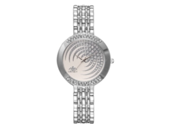 Reloj De Pulsera Delgado De Aleación Para Mujer Con Esfera Adornada Con Diamantes De Imitación, De Cuarzo Plateado.