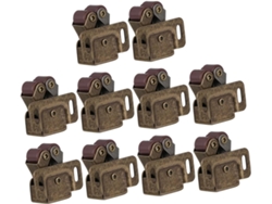 Conjunto De 12 Fechos De Porta Metálicos Com Esfera Dupla